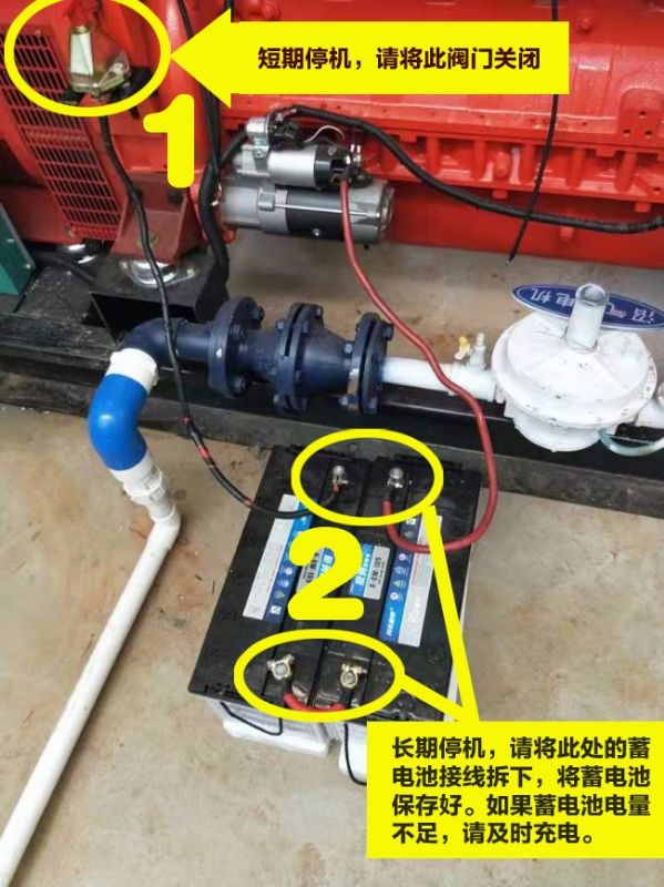 沼氣發(fā)電機(jī)組長(zhǎng)期不用時(shí)，蓄電池注意事項(xiàng)